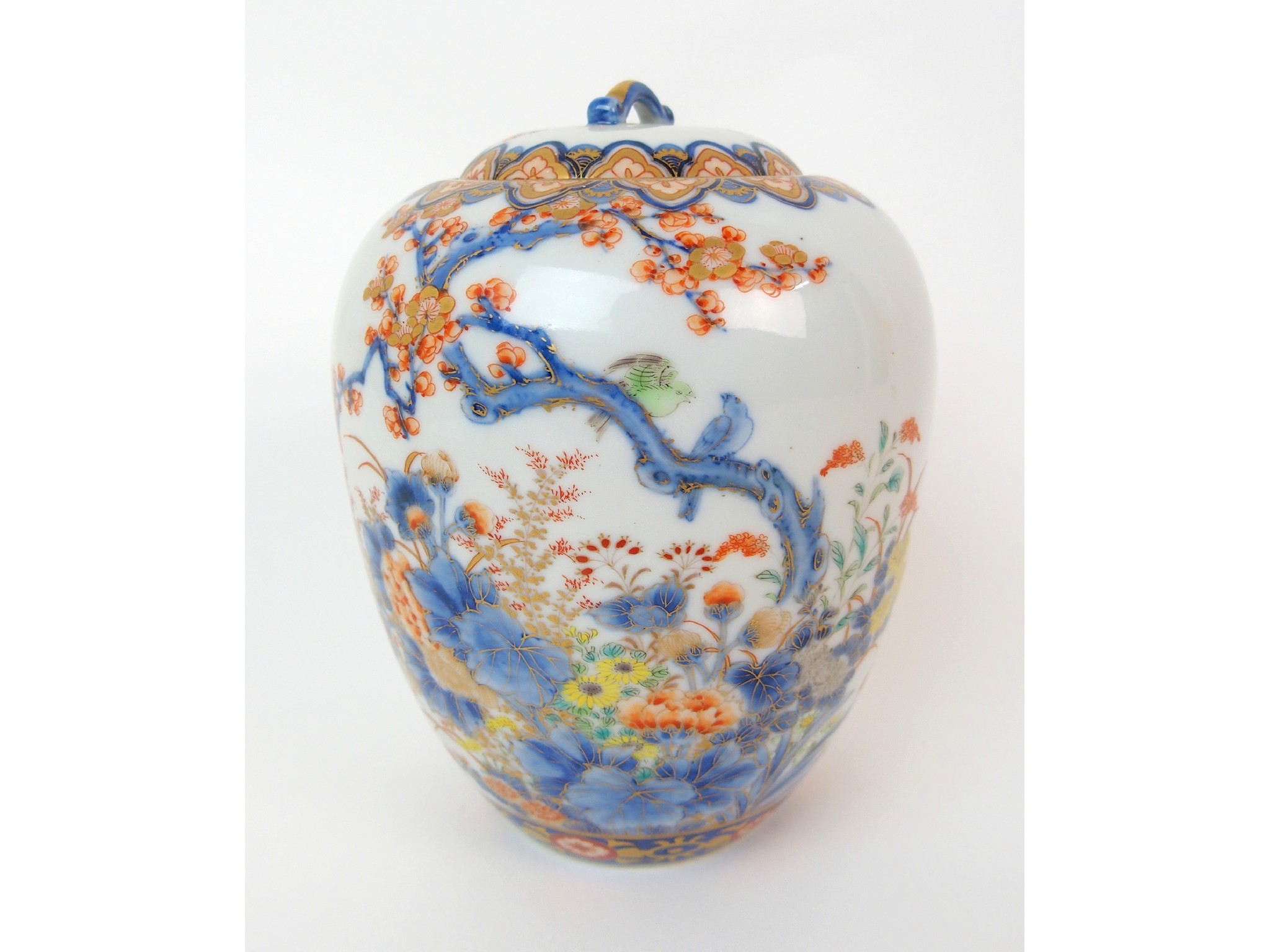 Appraisal: A Fukagawa oviform vasepainted with various flowers and blossoming branches