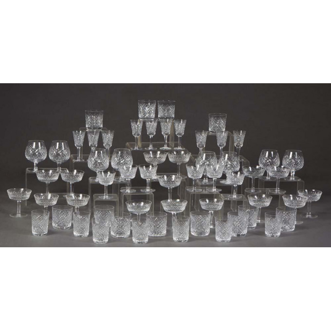 Appraisal: Set of Fifty-Nine Pieces of Waterford Crystal consisting of champagne