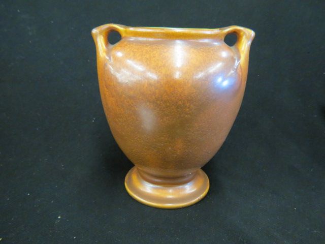 Appraisal: Roseville Tourmaline Art Pottery Vase brown excellent scarcer