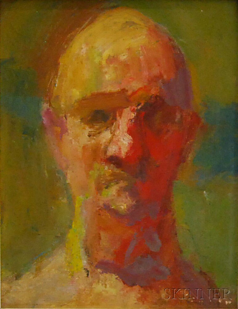 Appraisal: Earl Cavis Kerkam American - Portrait Head of a Man