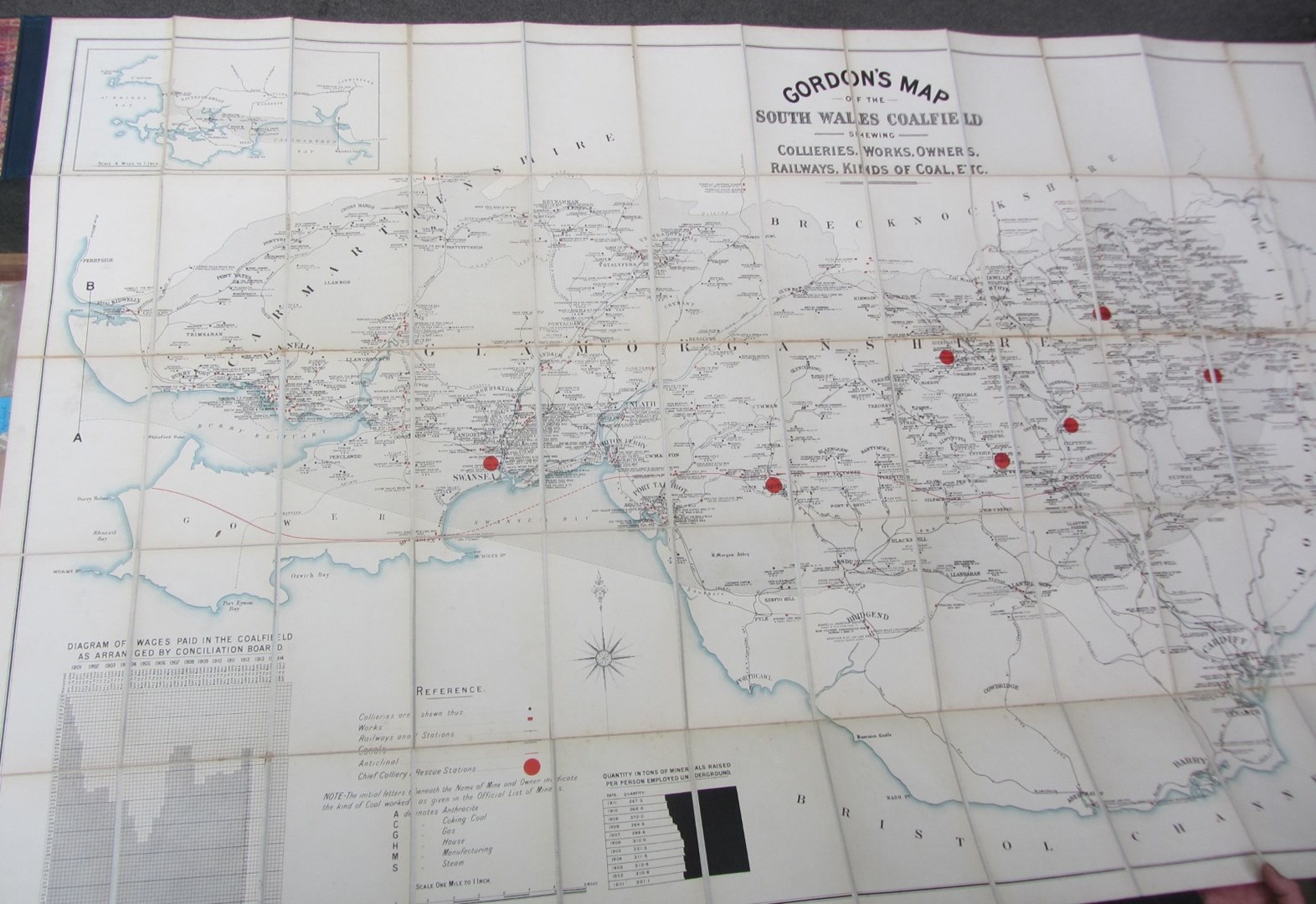 Appraisal: COALFIELD MAP - Gordon's Map of the South Wales Coalfield