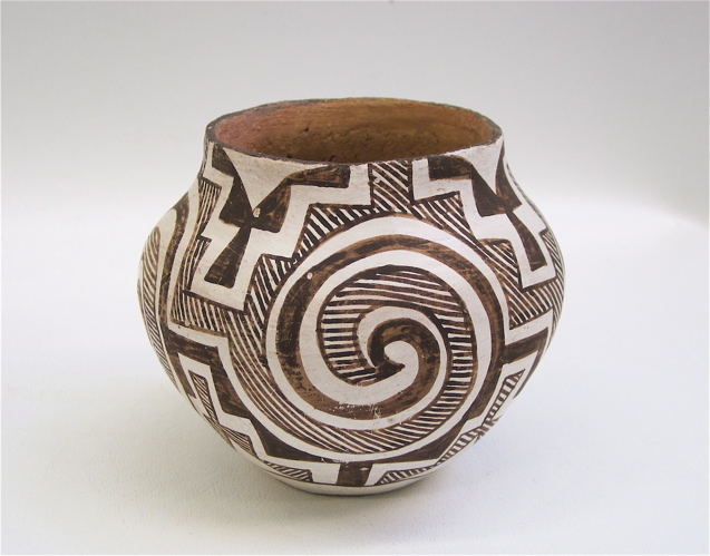 Appraisal: ACOMA PUEBLO POTTERY JAR by Lope Chavez The globular jar