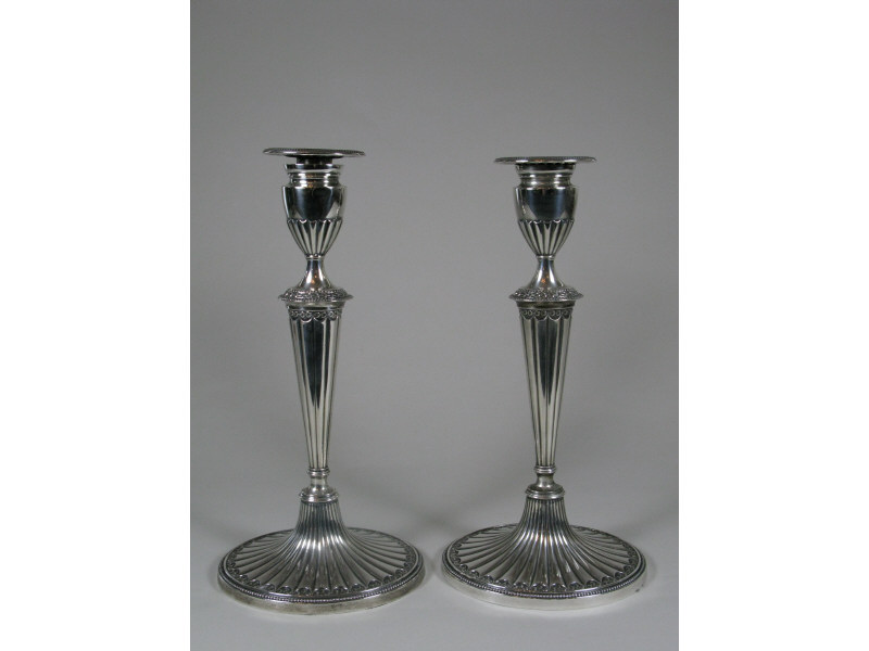 Appraisal: Pair of Gorham Sterling Candlesticks in the Adams style having