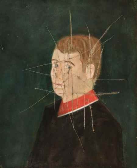 Appraisal: Craigie Aitchison - Self Portrait oil on canvas ca x