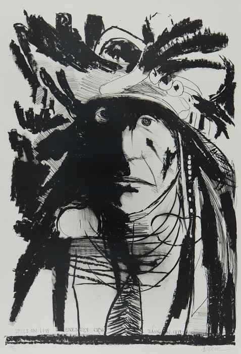 Appraisal: Leonard Baskin - Spies on his enemies - Crow lithograph