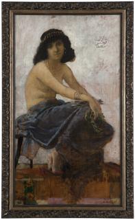 Appraisal: Alexandre Roubtzoff A Tunisian woman signed and inscribed lower right