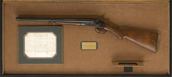 Appraisal: A Virginia amp Truckee Railroad double barrel shotgun carried by