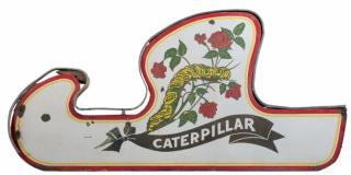 Appraisal: Pair of Side Panels from The Caterpillar Amusement Ride Chicago