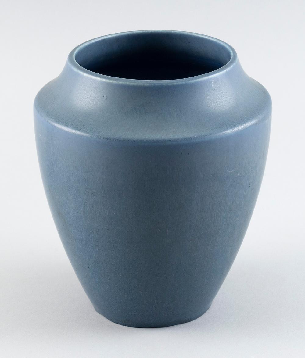 Appraisal: ROOKWOOD POTTERY MATTE BLUE GLAZE VASE DATED HEIGHT DIAMETER ROOKWOOD