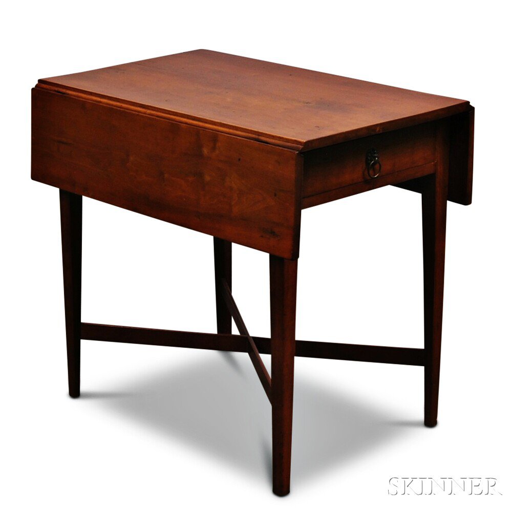 Appraisal: Federal Cherry One-drawer Pembroke Table New England early th century