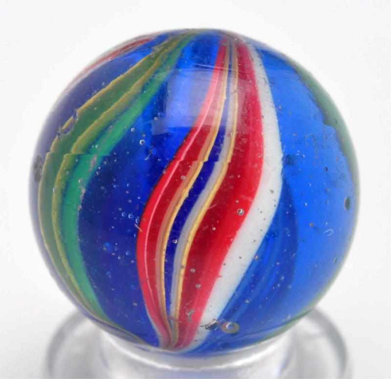 Appraisal: Unusual Blue Jelly Core Swirl Marble Description Very unusual core