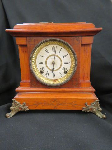 Appraisal: Seth Thomas Mantle Clock fine wooden case with bronzed feet