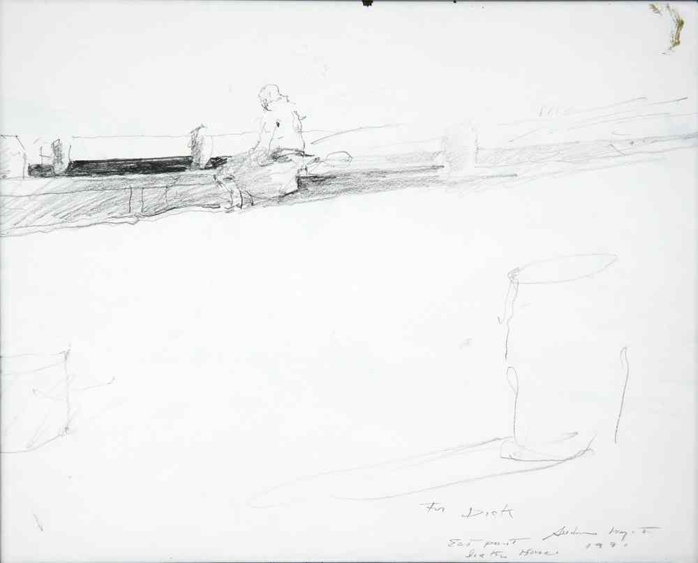 Appraisal: PENCIL DRAWING - 'East Point Lighthouse' by Andrew Wyeth PA