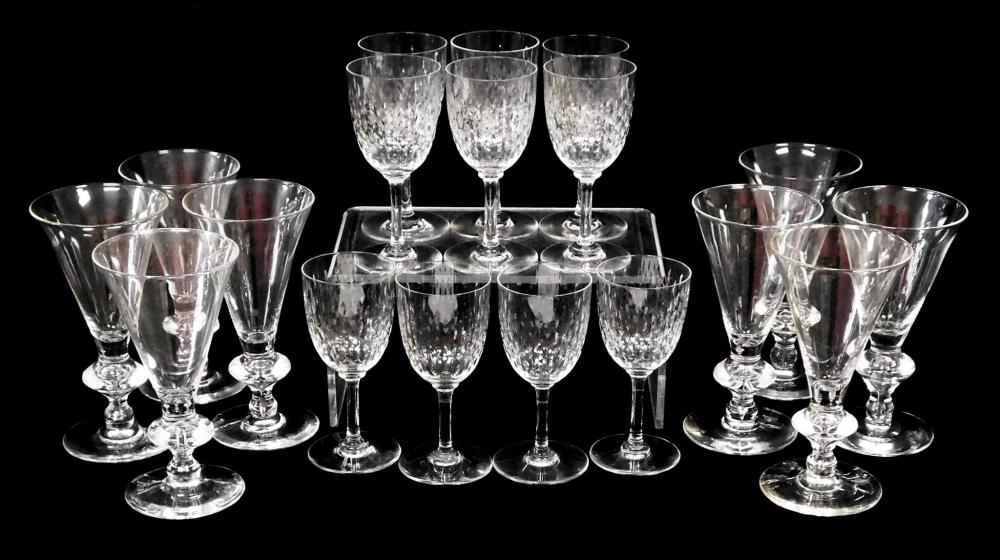 Appraisal: GLASS Baccarat Steuben eighteen pieces of fine crystal stemware all