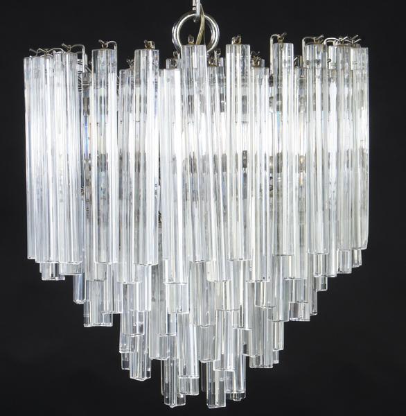 Appraisal: VENINI Chandelier with crystal drops x