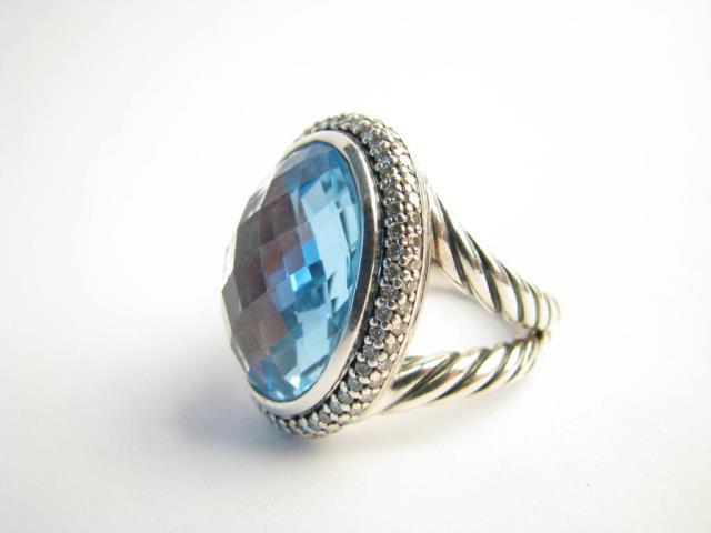 Appraisal: A David Yurman Signature ring with x mm oval faceted