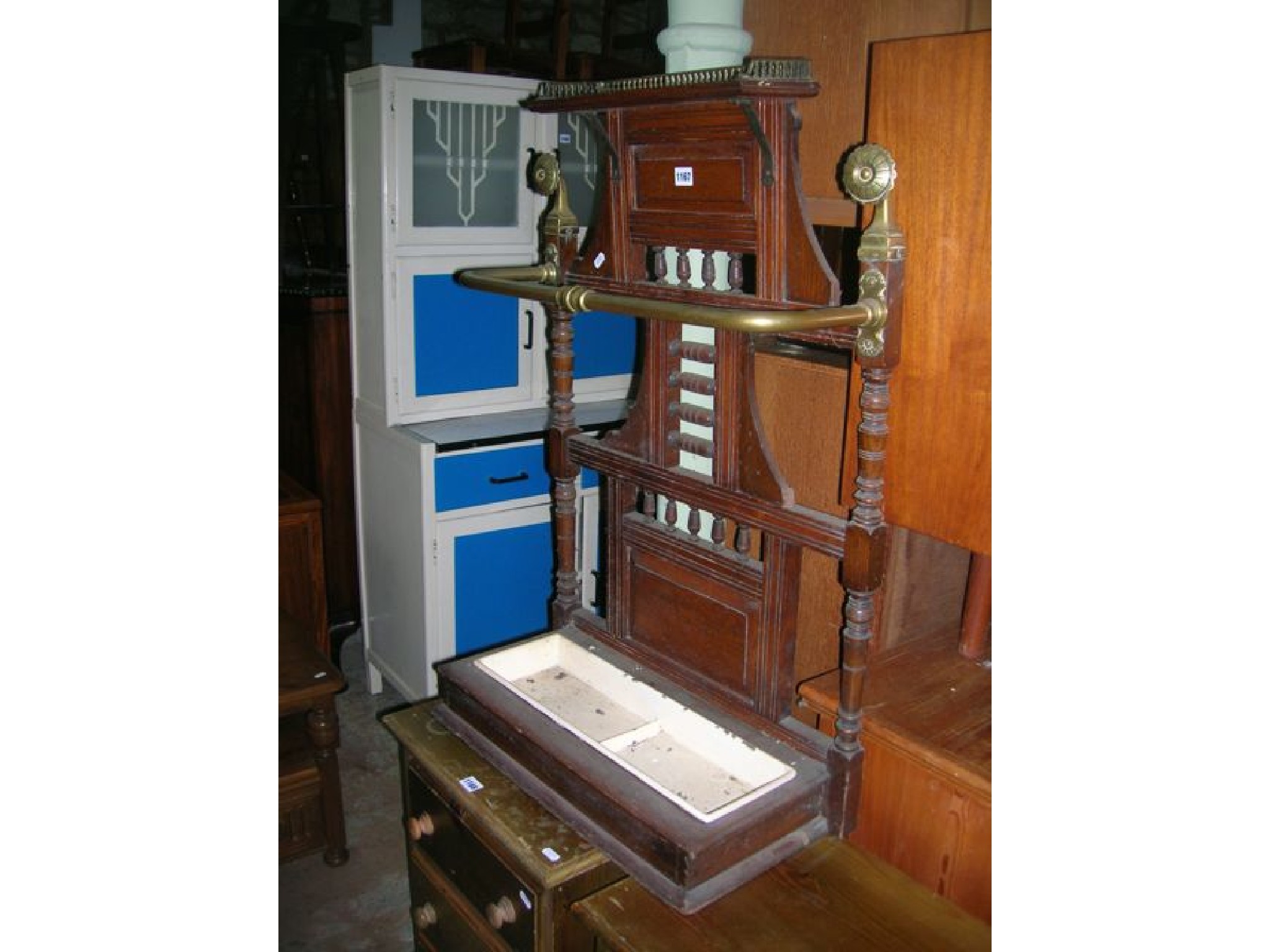 Appraisal: A late Victorian oak umbrella stickstand the raised moulded panelled