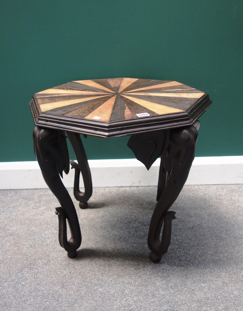 Appraisal: A late th early th century Anglo Indian octagonal occasional