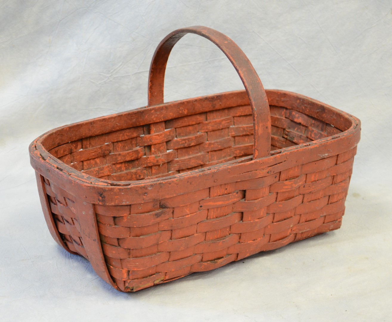 Appraisal: Salmon painted gathering basket c x x h RCA LLC