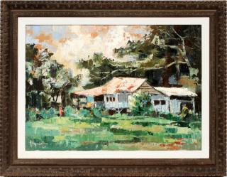 Appraisal: HIROSHI TAGAMI OIL ON CANVAS HIROSHI TAGAMI HAWAIIAN LATE TH