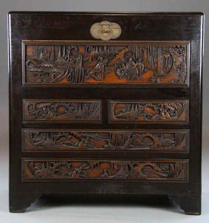 Appraisal: George Zee Company Hong Kong Custom CabinetConstructed of teak and