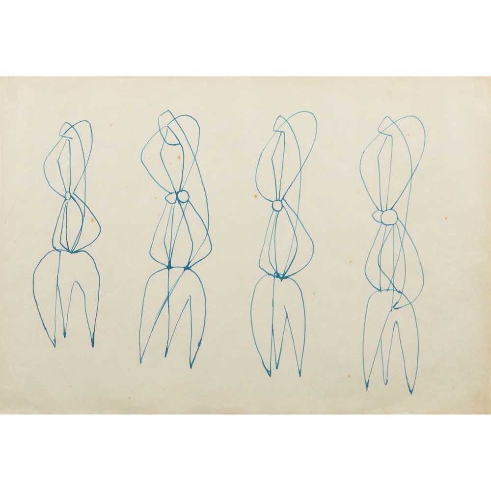 Appraisal: ROBERT ADAMS BRITISH - DRAWINGS FOR FIGURE SCULPTURES CIRCA blue