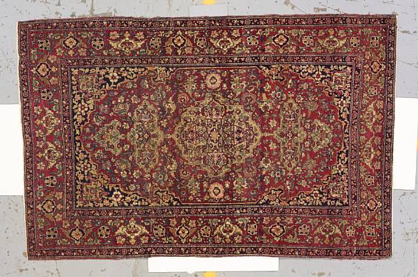 Appraisal: An Isphahan rug Central Persia circa size approximately ft in