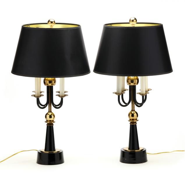 Appraisal: MANNER OF TOMMI PARZINGER PAIR OF CANDELABRA TABLE LAMPS s