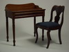 Appraisal: DRESSING TABLE AND CHAIR - Early th C Empire mahogany