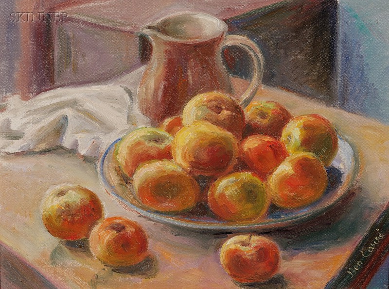 Appraisal: Ben Carr American - Still Life with Peaches Signed Ben