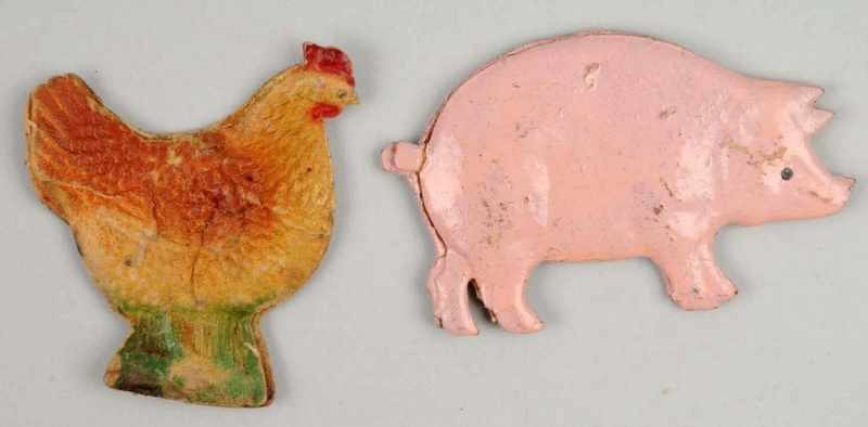 Appraisal: Lot of Dresden Ornaments Description Includes one pig and one