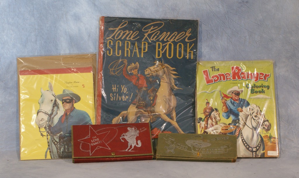 Appraisal: Lone Ranger Lot including a Coloring Book Scrap Book Sketch