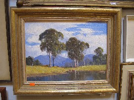 Appraisal: LEONARD LONG MURRAY VALLEY LAGOON OIL ON CANVAS BOARD