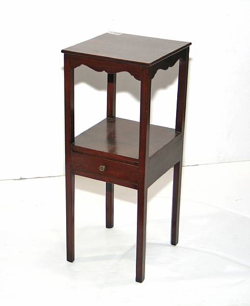 Appraisal: A George III style mahogany side table mid th century