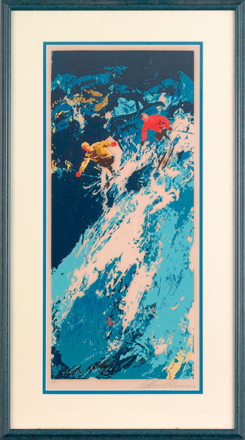 Appraisal: LeRoy Neiman American b screen print titled Downhill Skiing signed