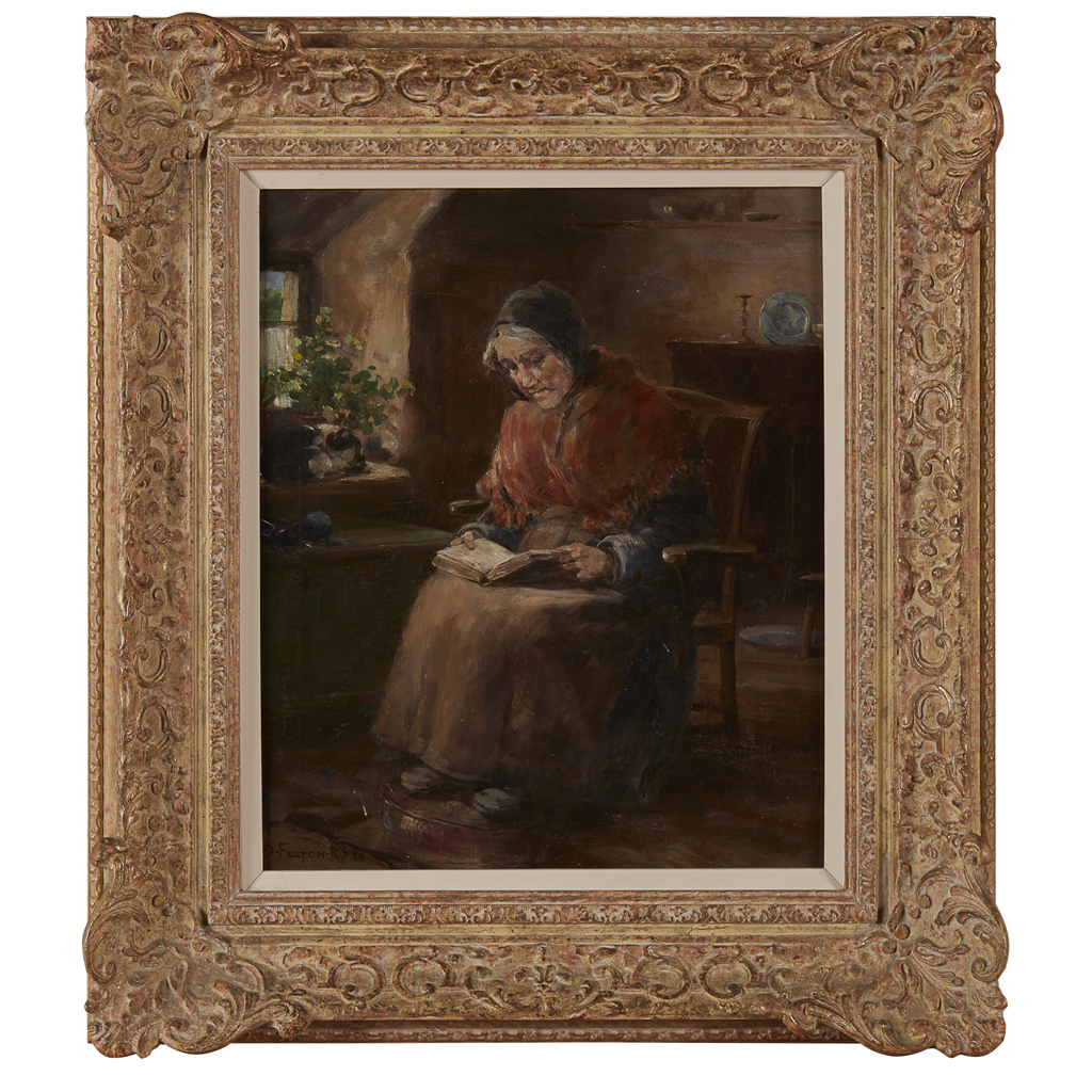 Appraisal: DAVID FULTON R S W SCOTTISH - ELDERLY LADY READING