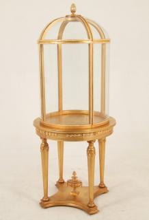 Appraisal: FRENCH LOUIS XVI STYLE DOME TOP VITRINE FRENCH LOUIS XVI