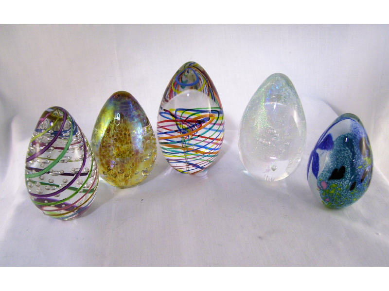 Appraisal: - Glass Eye Studio Paperweights Includes Multi color swirl paperweight