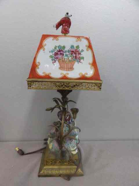 Appraisal: Chinese Faqua Figure Mounted as a Lamp Antique Chinese porcelain