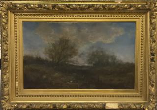 Appraisal: James Crawford Thom Oil on Canvas of Farm James Crawford