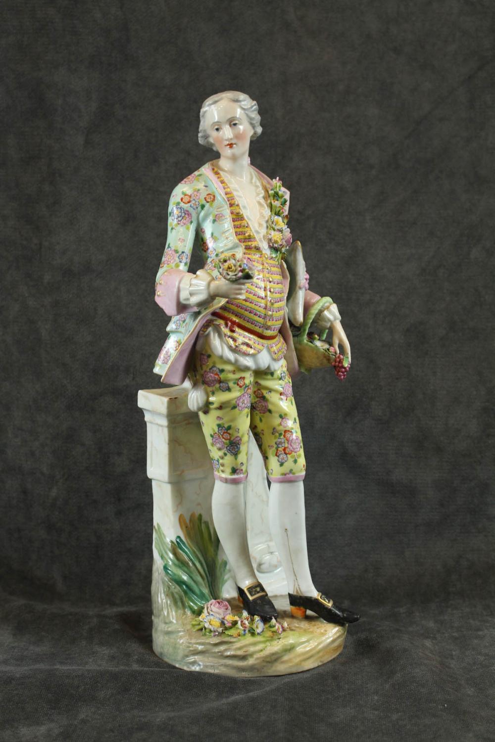 Appraisal: LARGE MEISSEN STYLE PORCELAIN FIGURE German late th century the