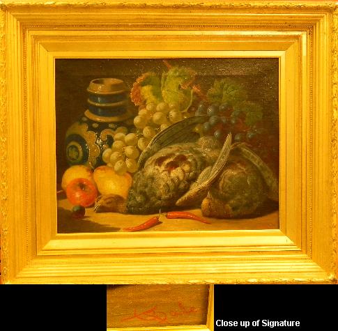 Appraisal: Thomas C Bale English - oil on canvas still life