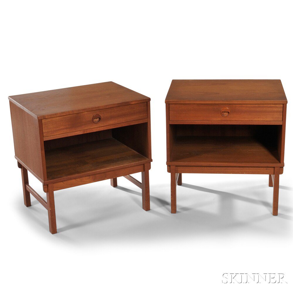 Appraisal: Two Dux Side Tables Teak Sweden mid- th century Rectangular