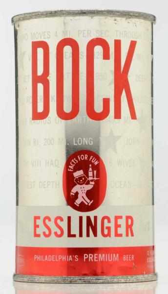 Appraisal: Esslinger Bock Parti Quiz Flat Top Beer Can - Near