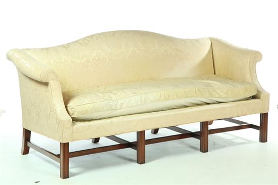 Appraisal: CHIPPENDALE-STYLE SOFA Beacon Hill Collection American th century mahogany Camel-back