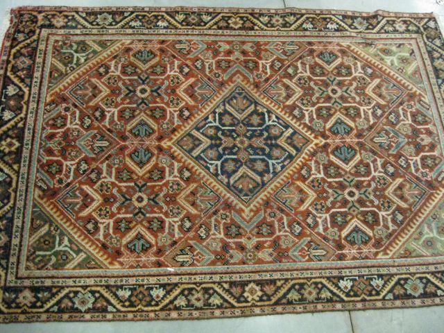 Appraisal: Mahal Persian Handmade Rug fancy stylized floral ' x '