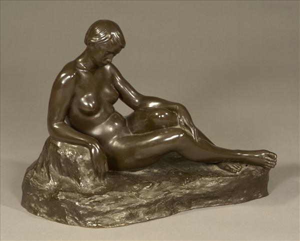 Appraisal: After F Mariceau a large bronze figure of a female