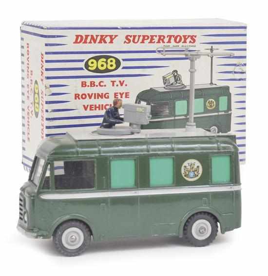 Appraisal: DINKY BBC TV ROVING EYE VEHICLE dark green grey roof