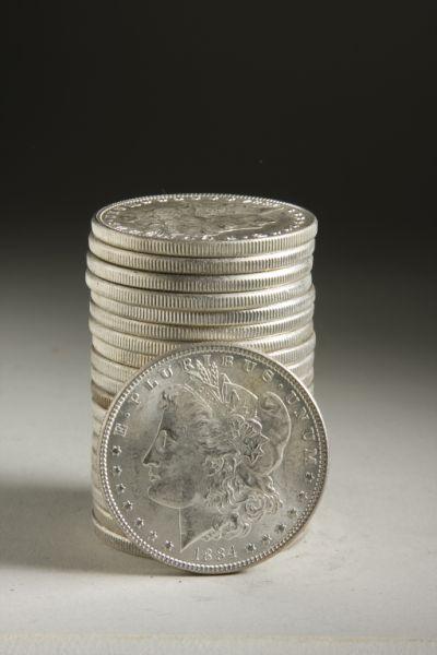 Appraisal: BU Roll Morgan Silver Dollars coins