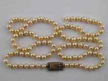 Appraisal: A cultured pearl necklace AF the pearls approx mm diameter